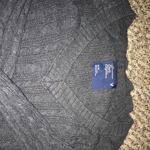 Grey/blue AE outfitters sweater
